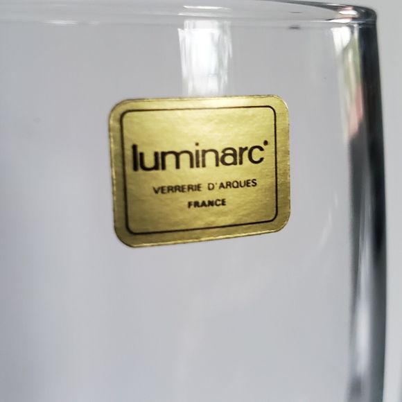 4 Luminarc Blue Stemware Glass Set 14oz Sangria Water Ice Tea Goblets Vtg France - Picture 5 of 7